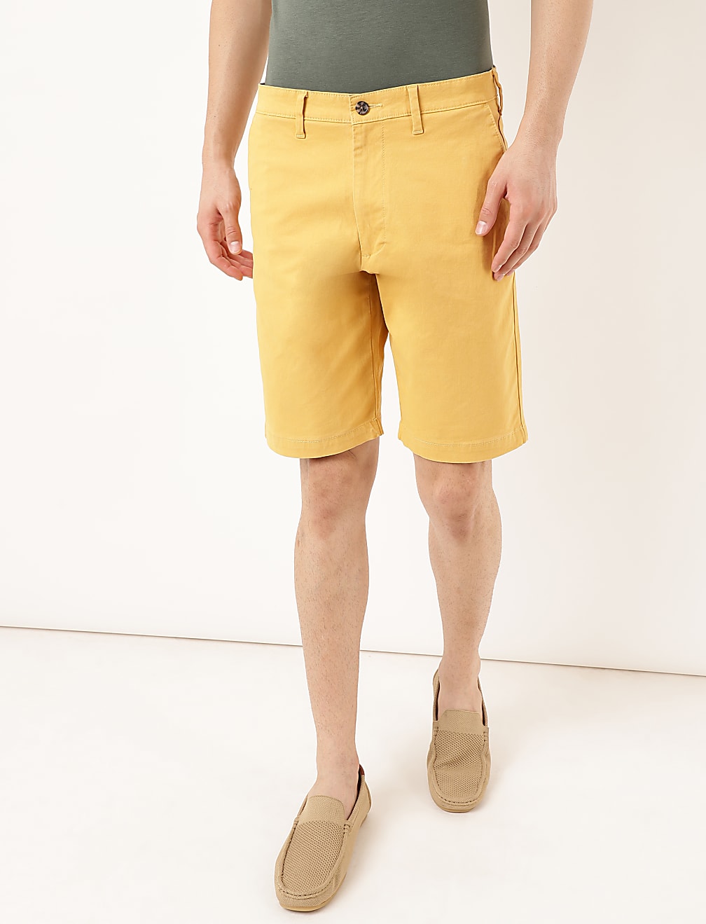 (Cotton Blend) Regular Fit Shorts