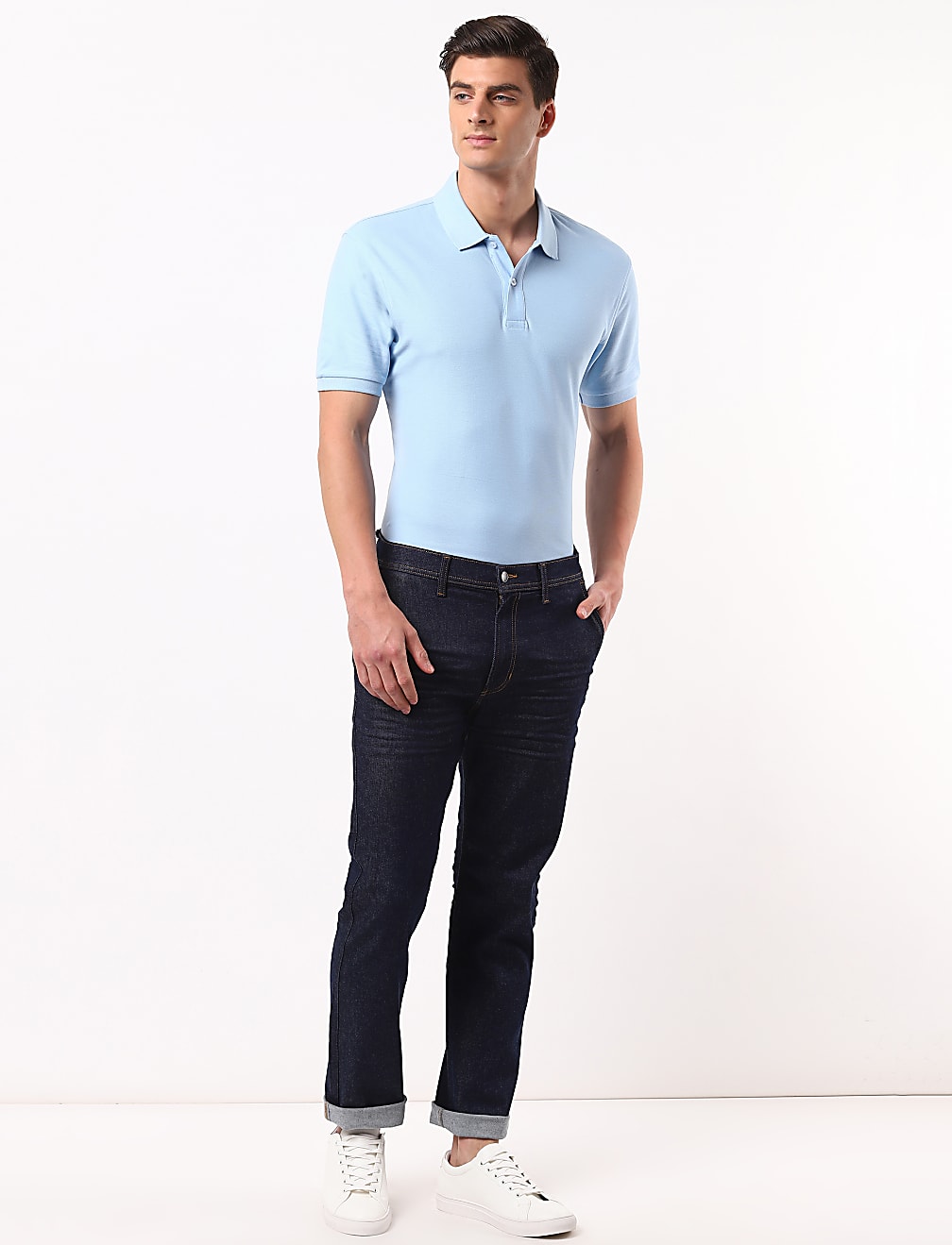 Straight Fit Cross Pkt Jeans