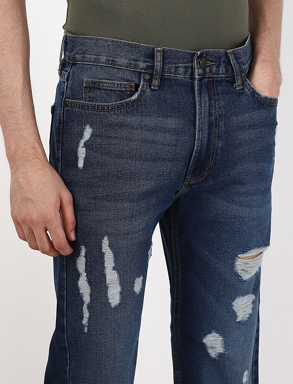 Ripped Jeans Straight Fit