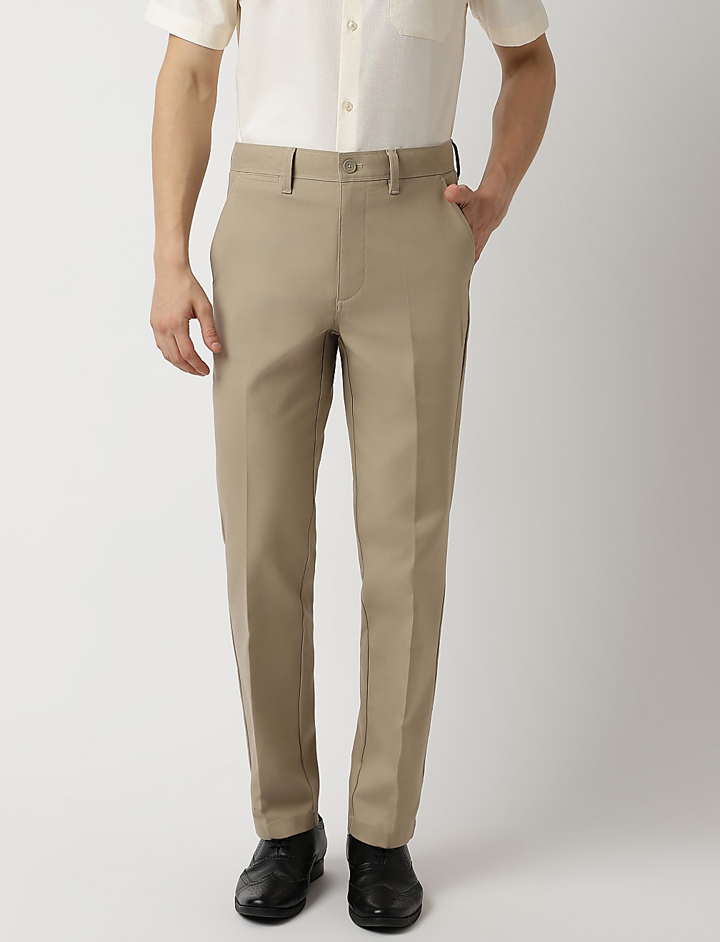 Cotton Rich Plain Chinos