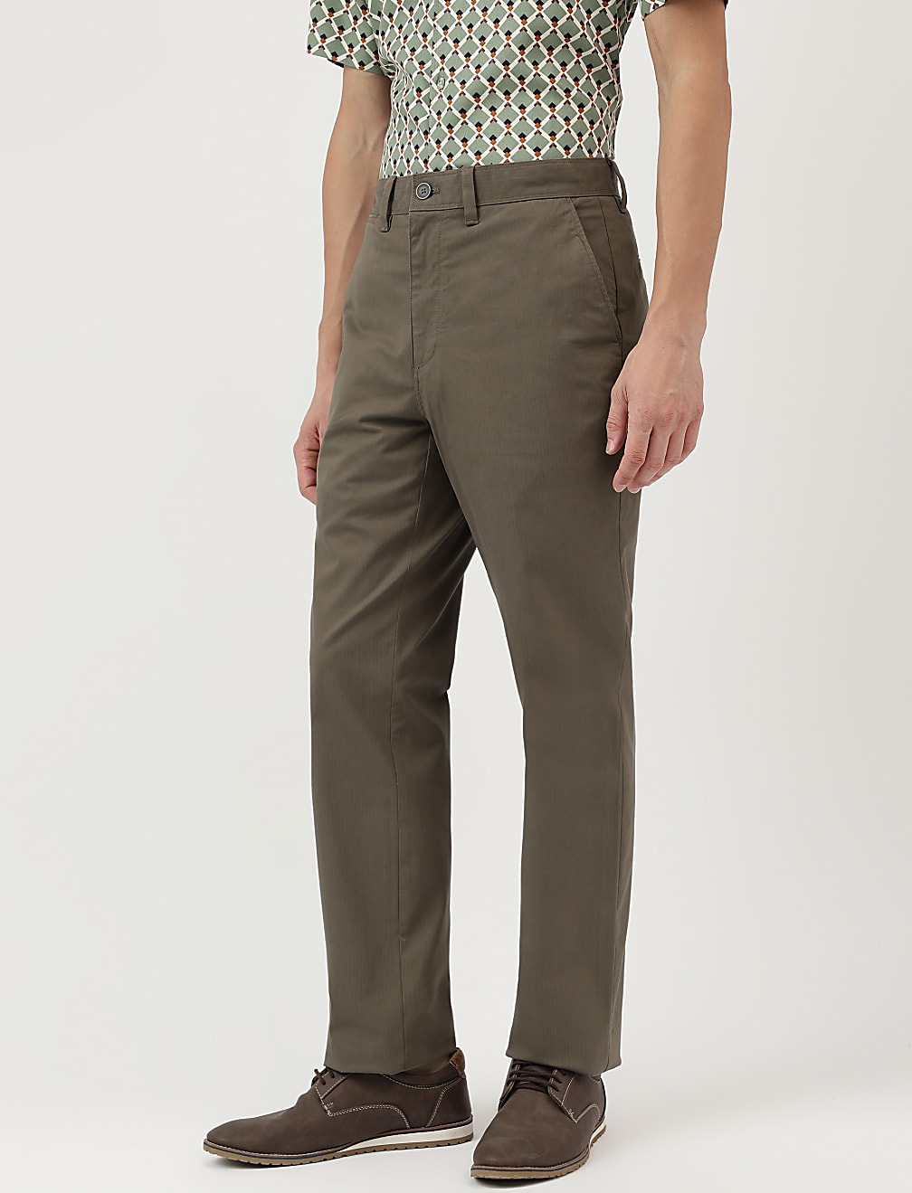 Regular Fit Pure Cotton  Plain Chinos