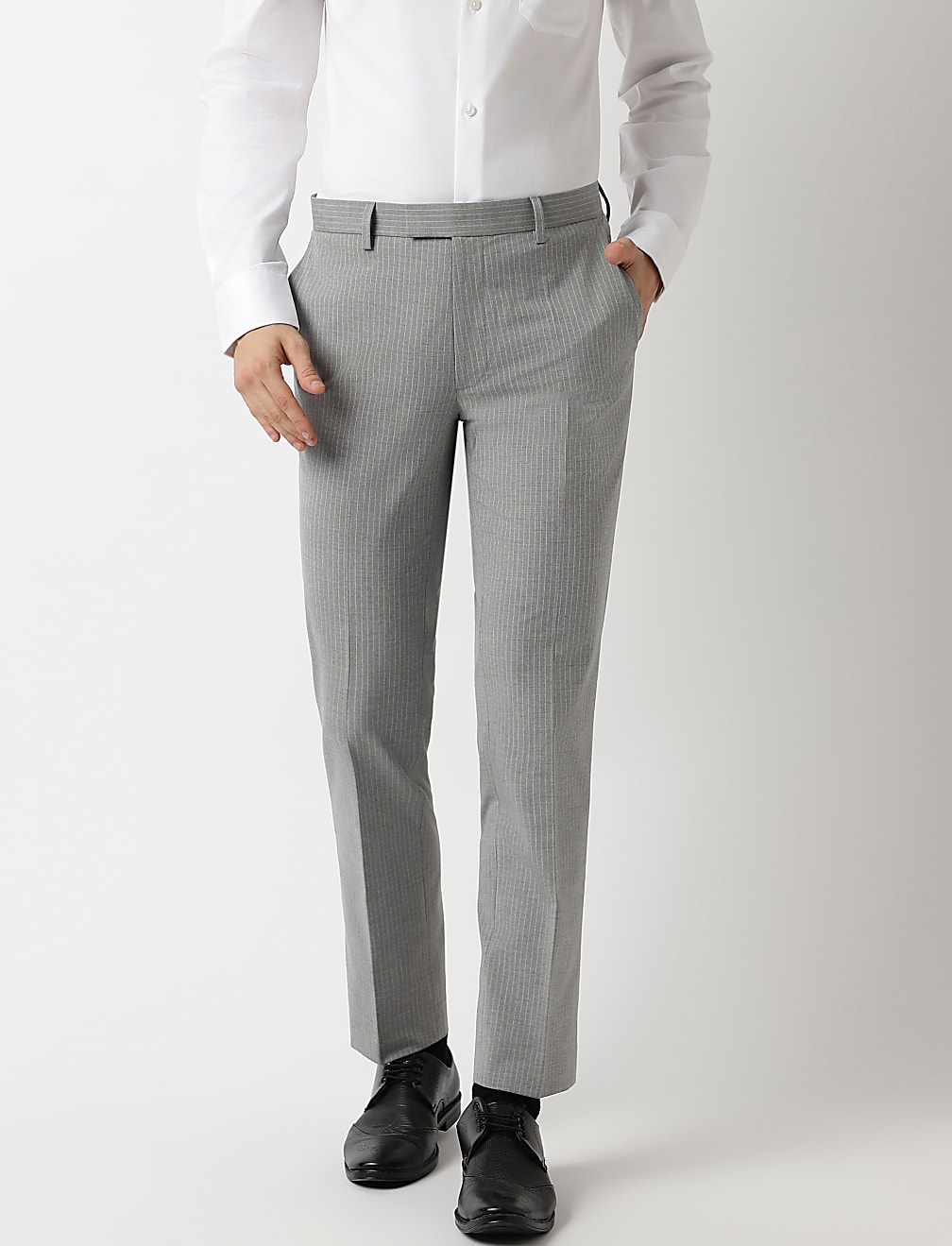 Slim Fit Striped Trousers