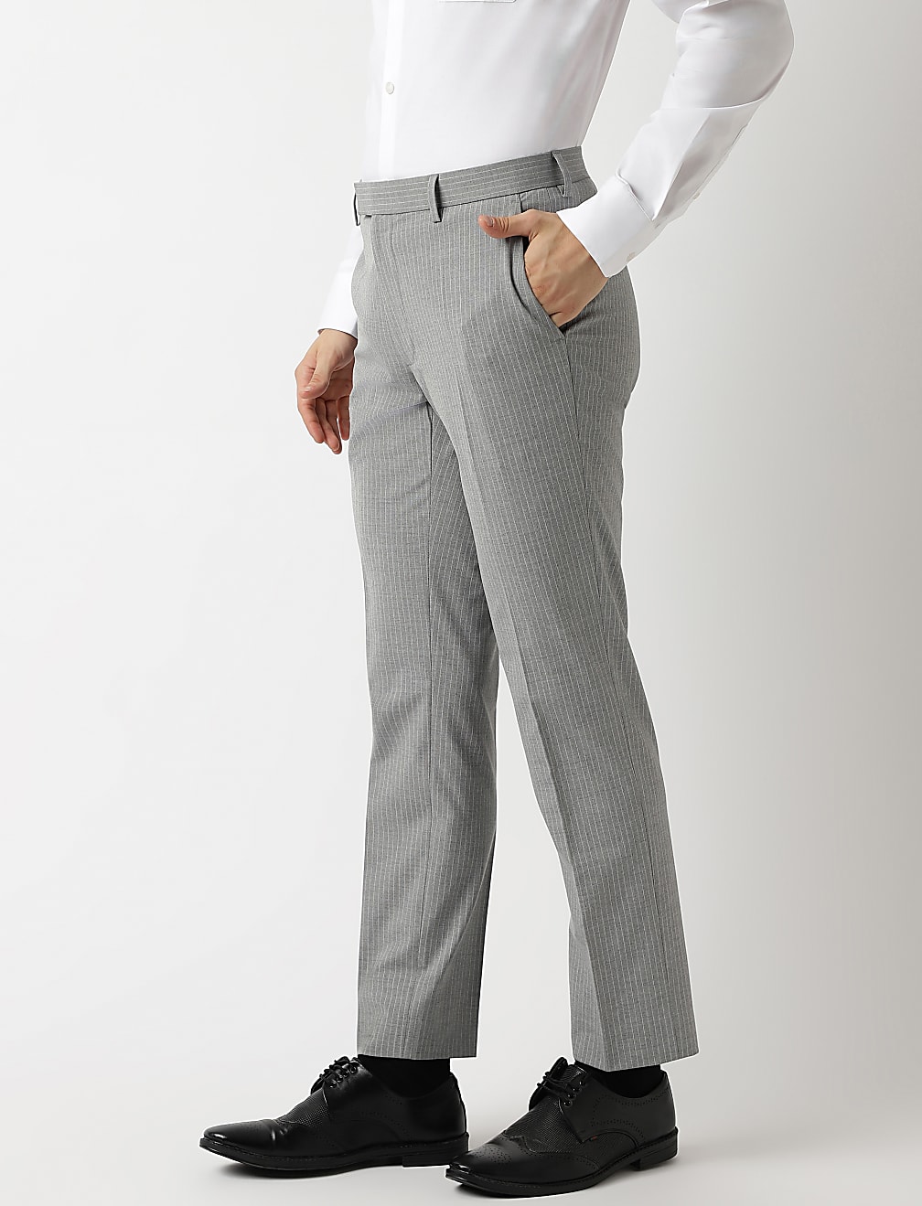 Slim Fit Striped Trousers