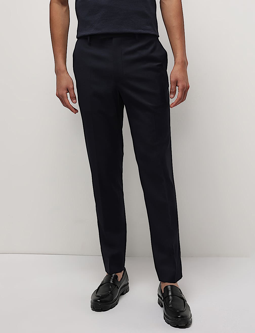Mid Waist Slim Fit Trousers
