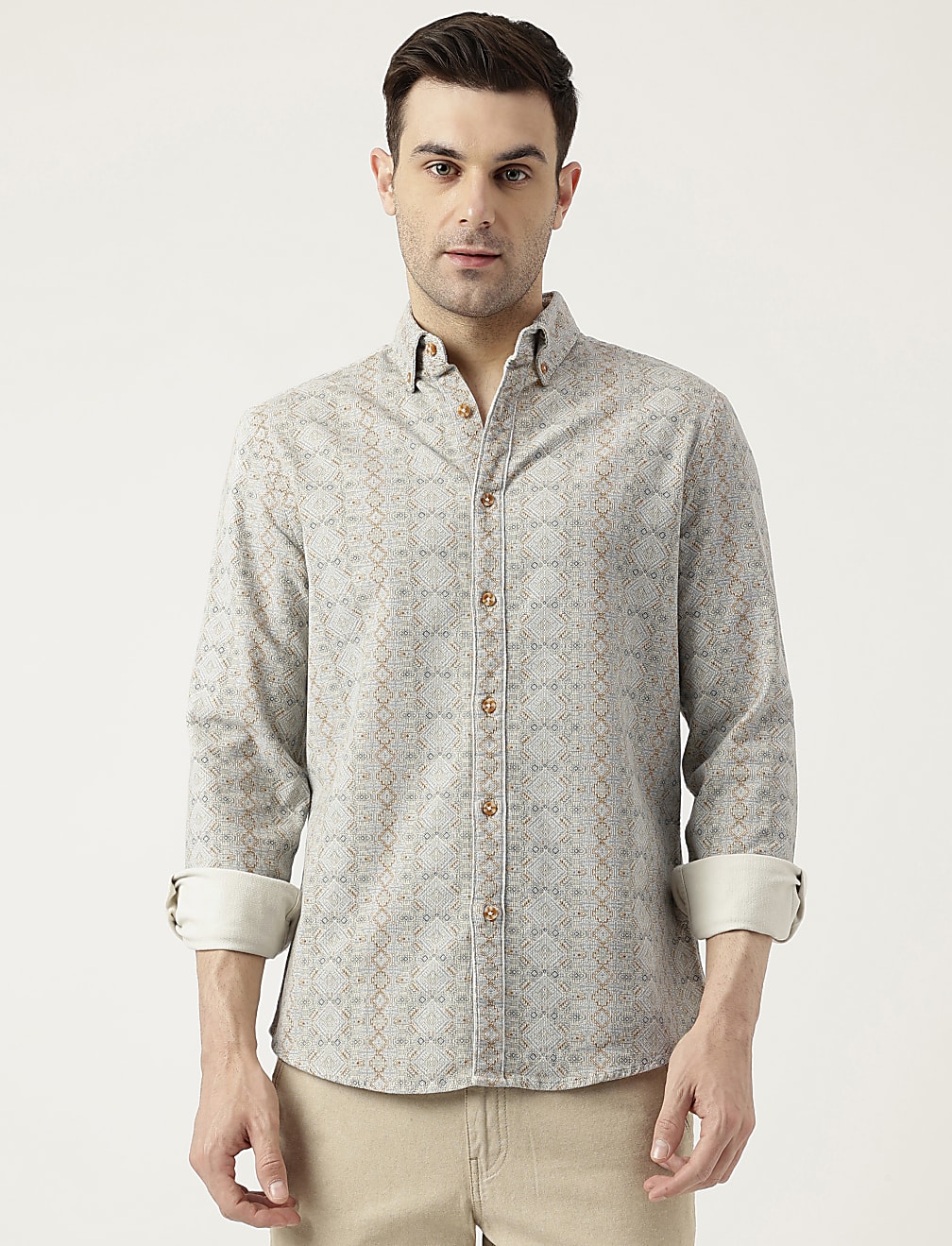 Cotton Relaxed Fit Printed Shirt