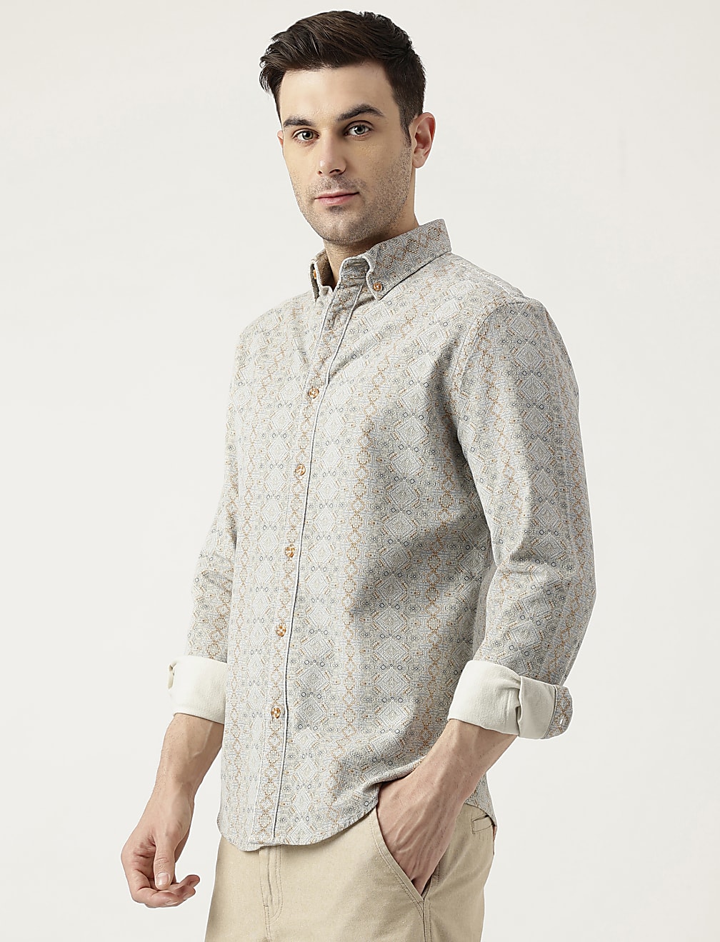Cotton Relaxed Fit Printed Shirt