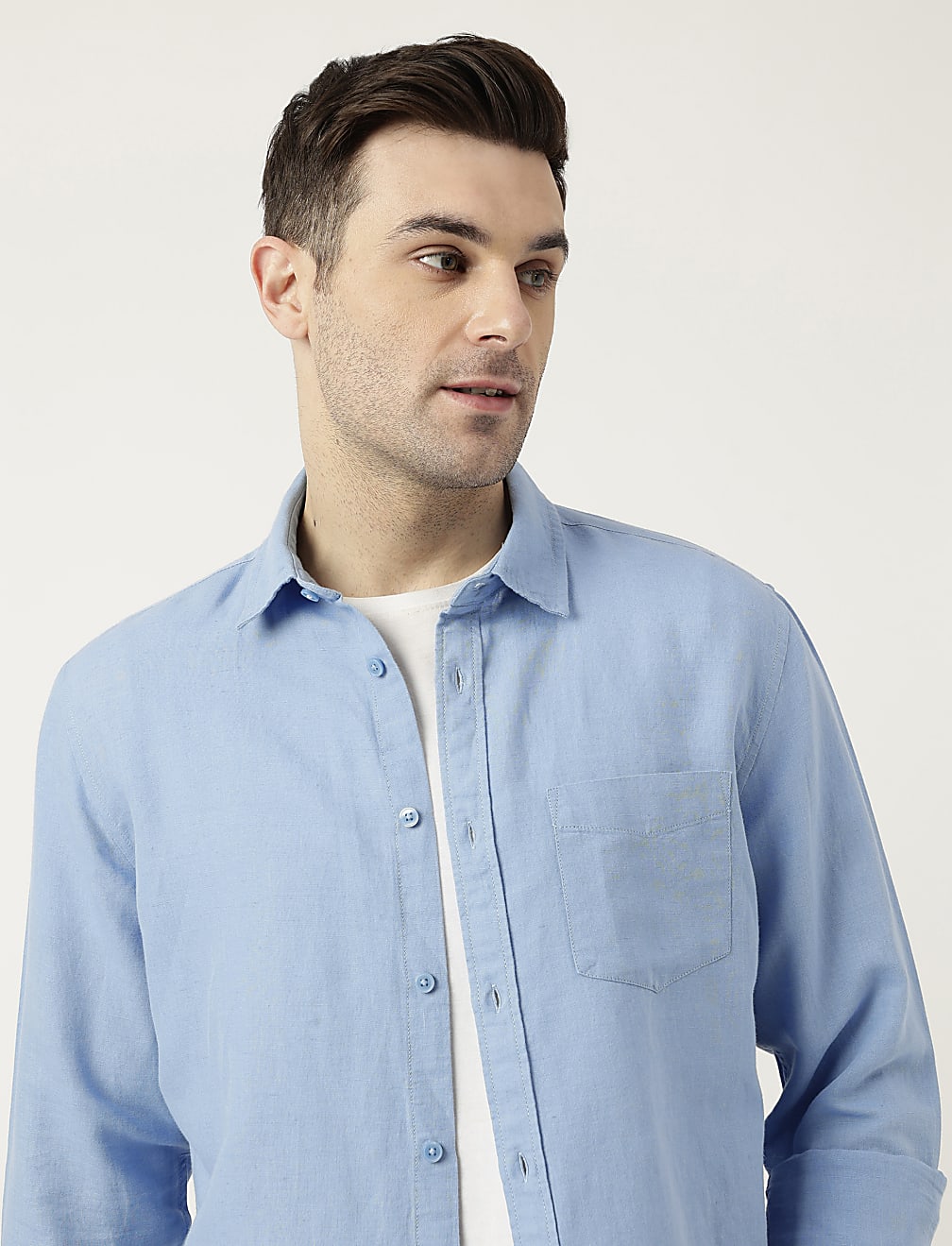 Relaxed Fit Solid Full Sleeves Shirt