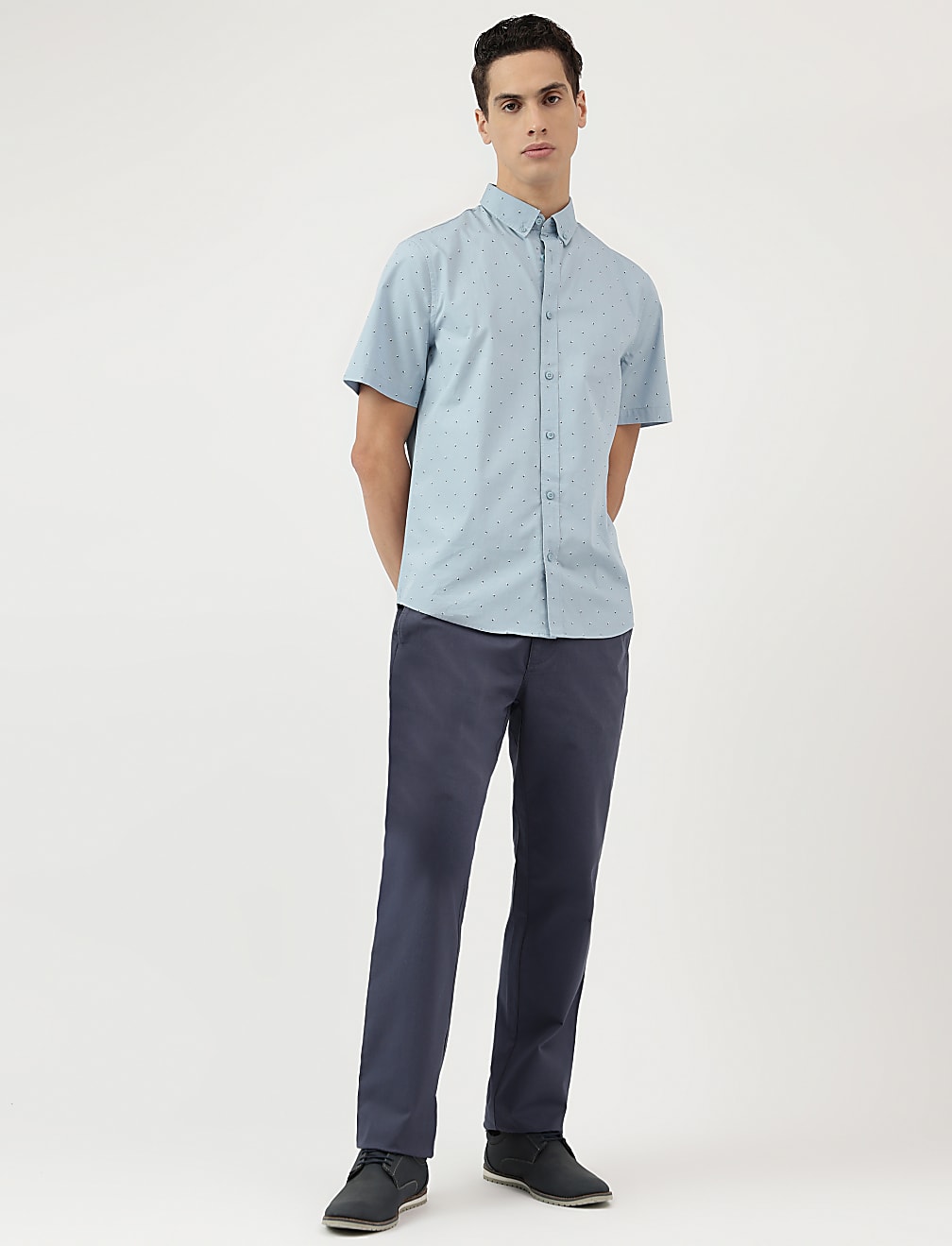 Pure Cotton Button Down Collar Shirt