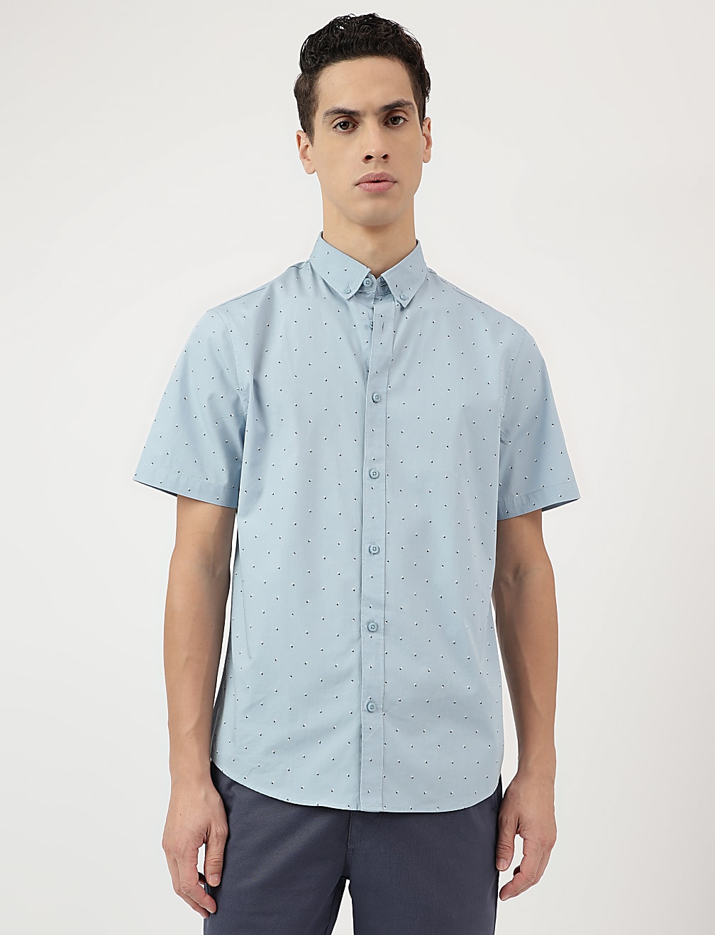 Pure Cotton Button Down Collar Shirt