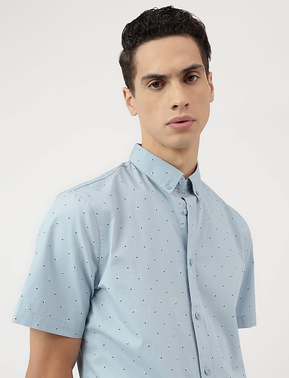 Pure Cotton Button Down Collar Shirt