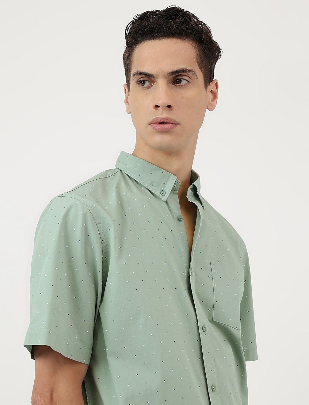 Pure Cotton Button Down Collar Shirt