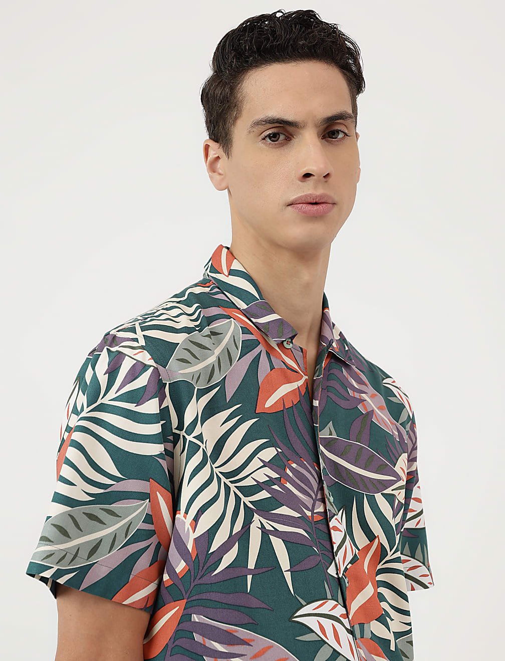 Pure Viscose Tropical Cuban Collar Shirt