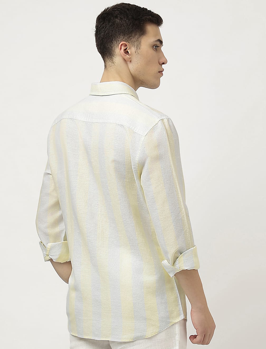 Linen Blend Striped Shirt