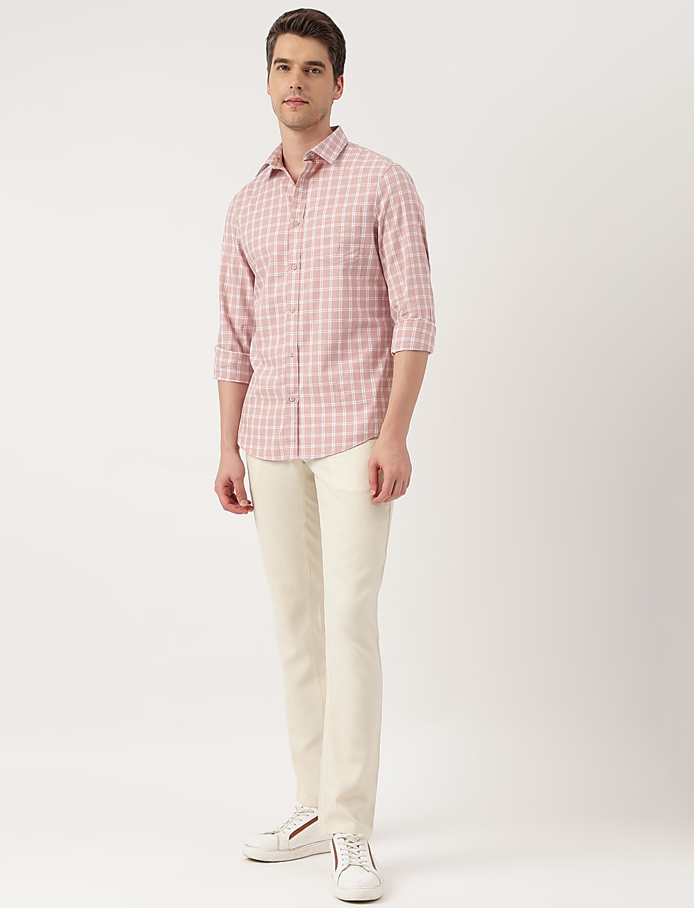 Pure Cotton Spread Collar Shirt