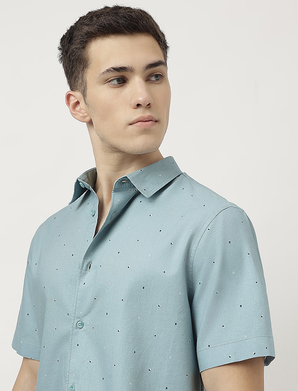 Pure Cotton Ditsy Print Shirt