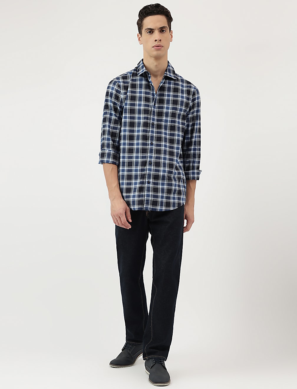 Pure Cotton Spread Collar Shirt