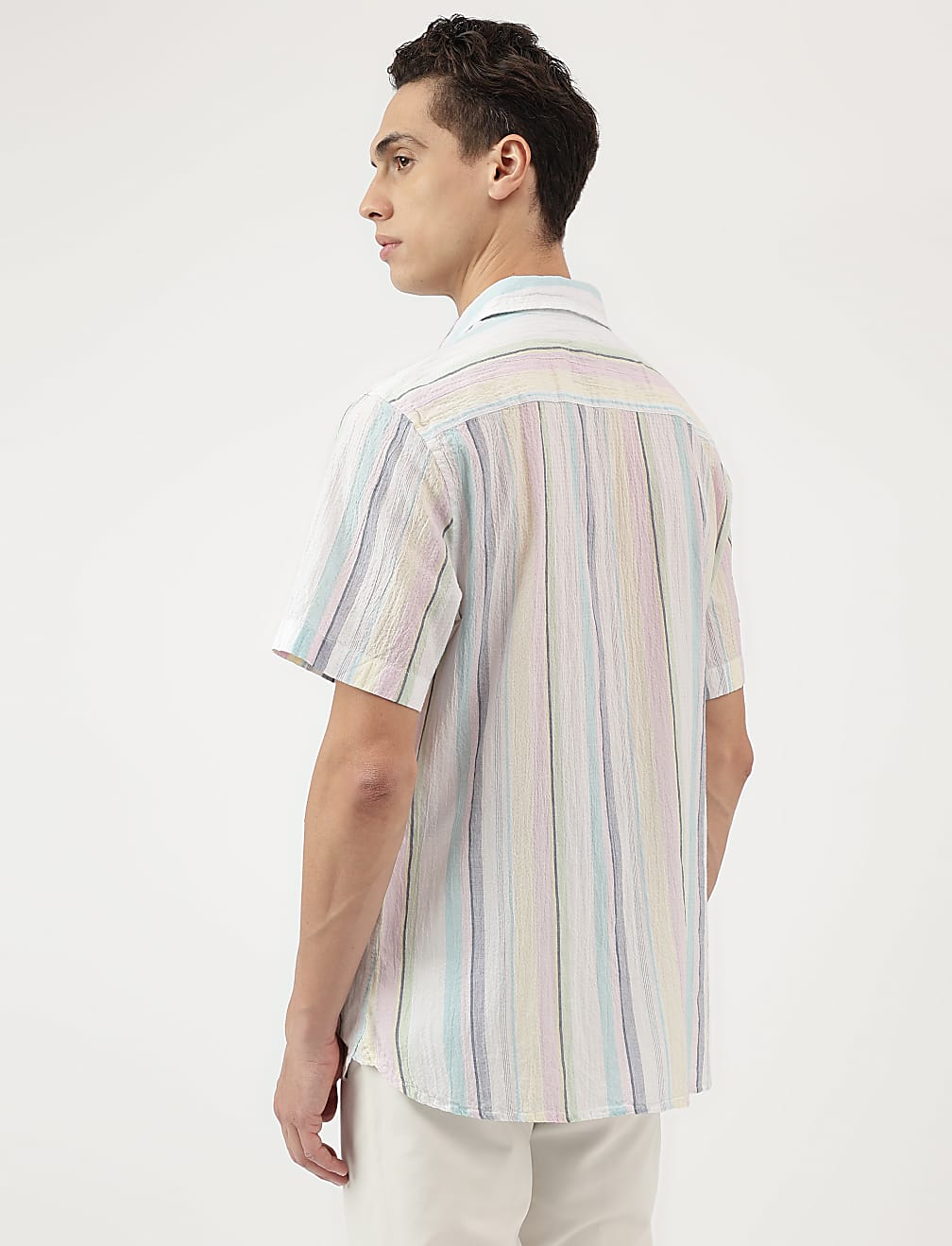 Cotton Mix Spread Collar Shirt