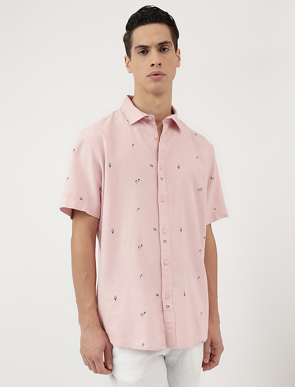 Relaxed Fit Spread Collar Shirt