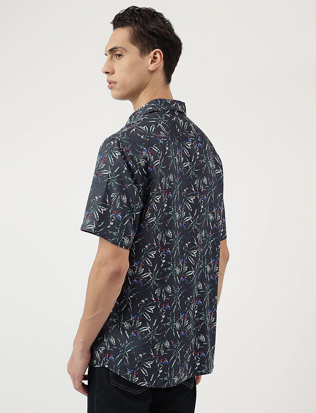 Pure Viscose Tropical Spread Collar Shirt