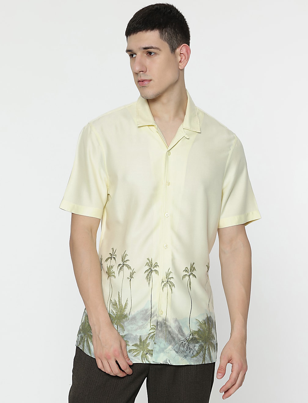Pure Viscose Tropical Cuban Collar Shirt