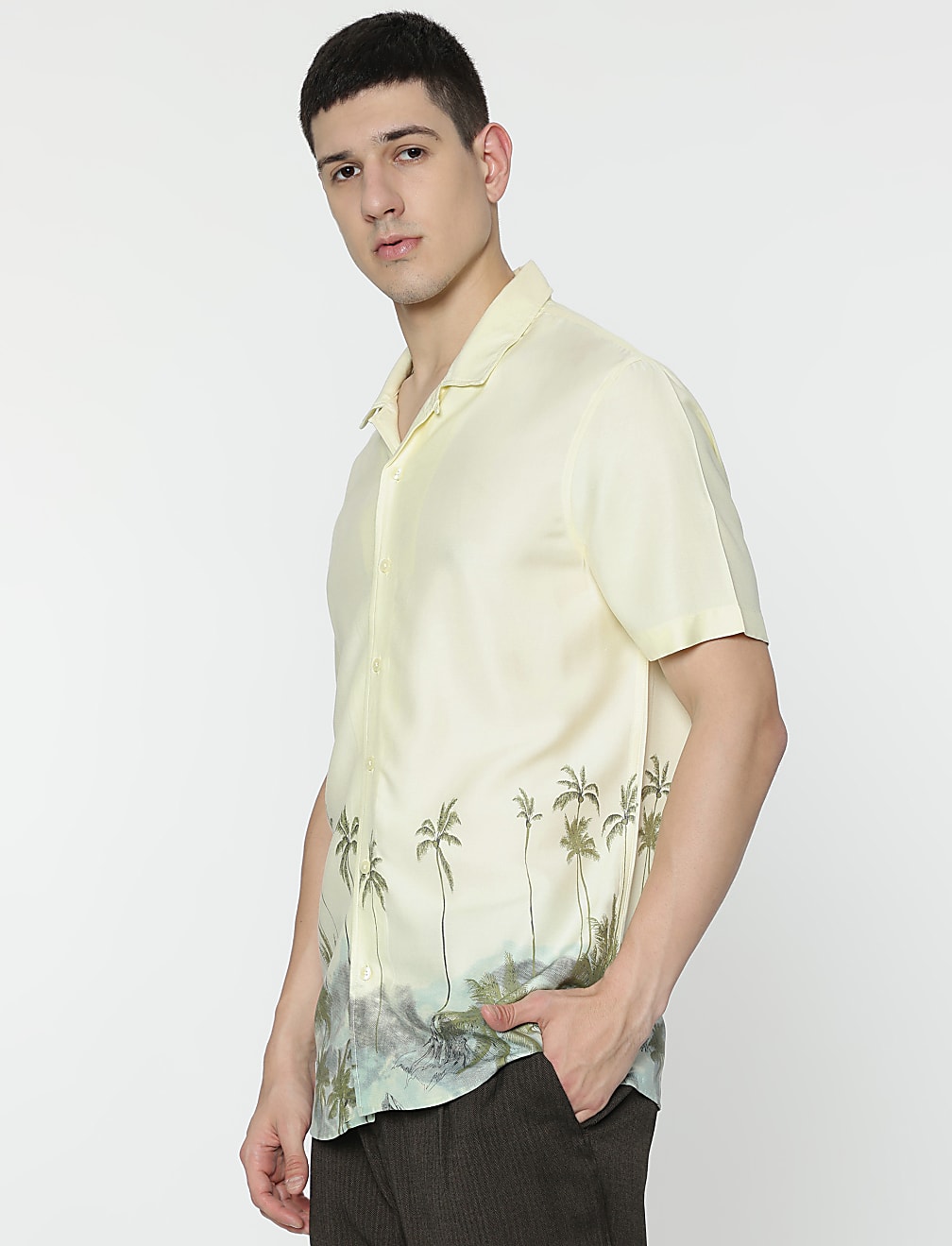Pure Viscose Tropical Cuban Collar Shirt