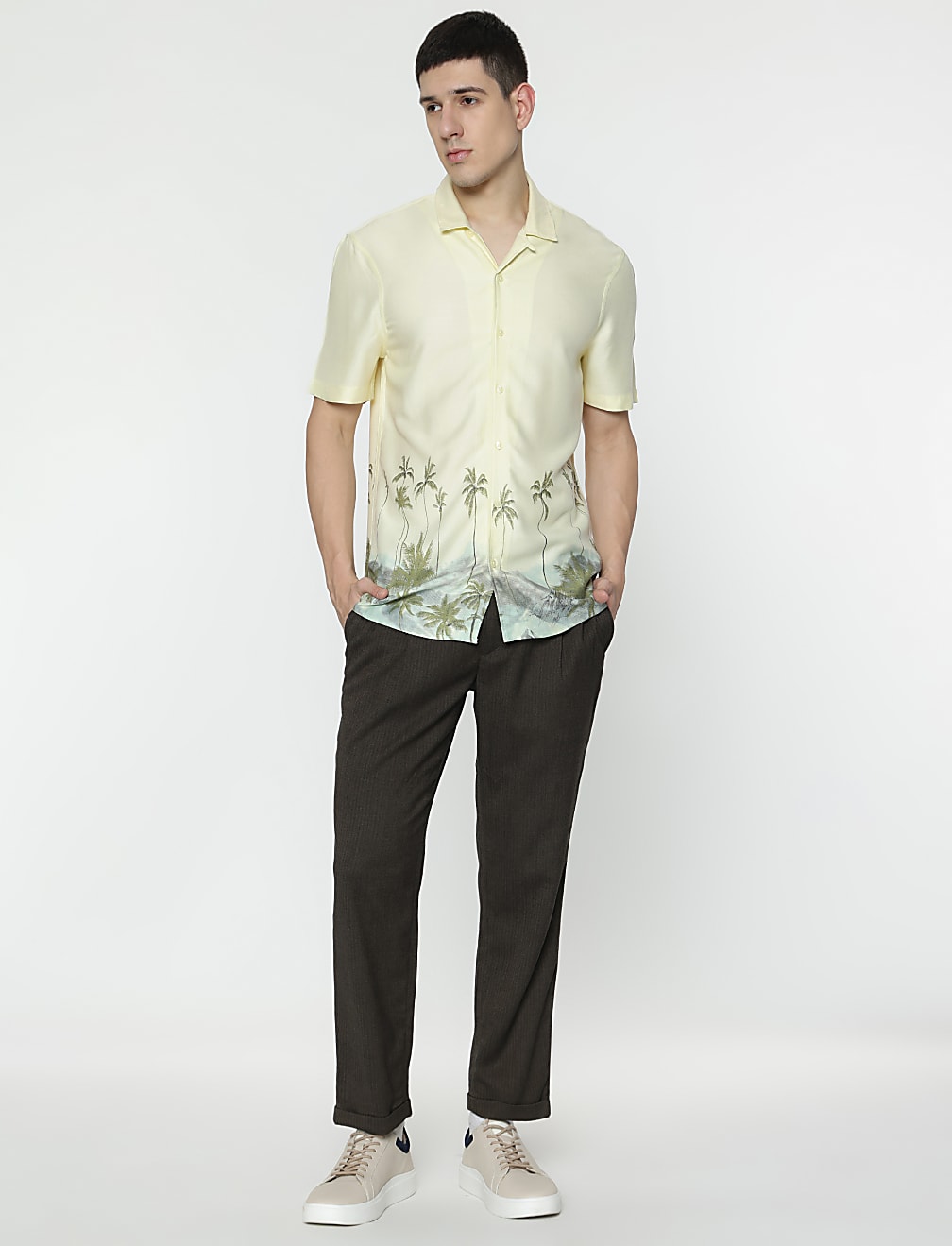 Pure Viscose Tropical Cuban Collar Shirt