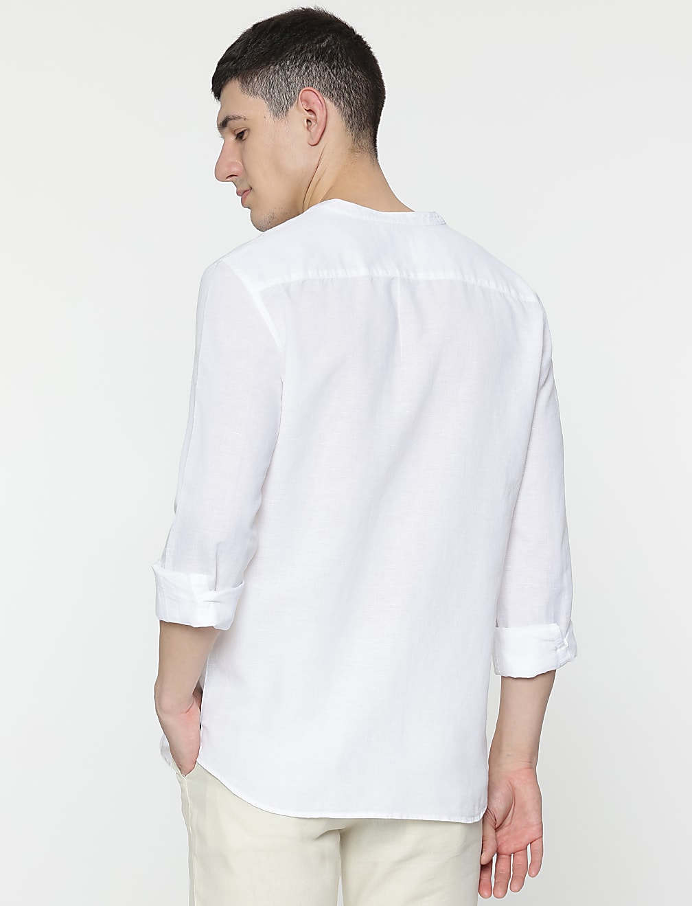 Linen Mix Plain Shirt