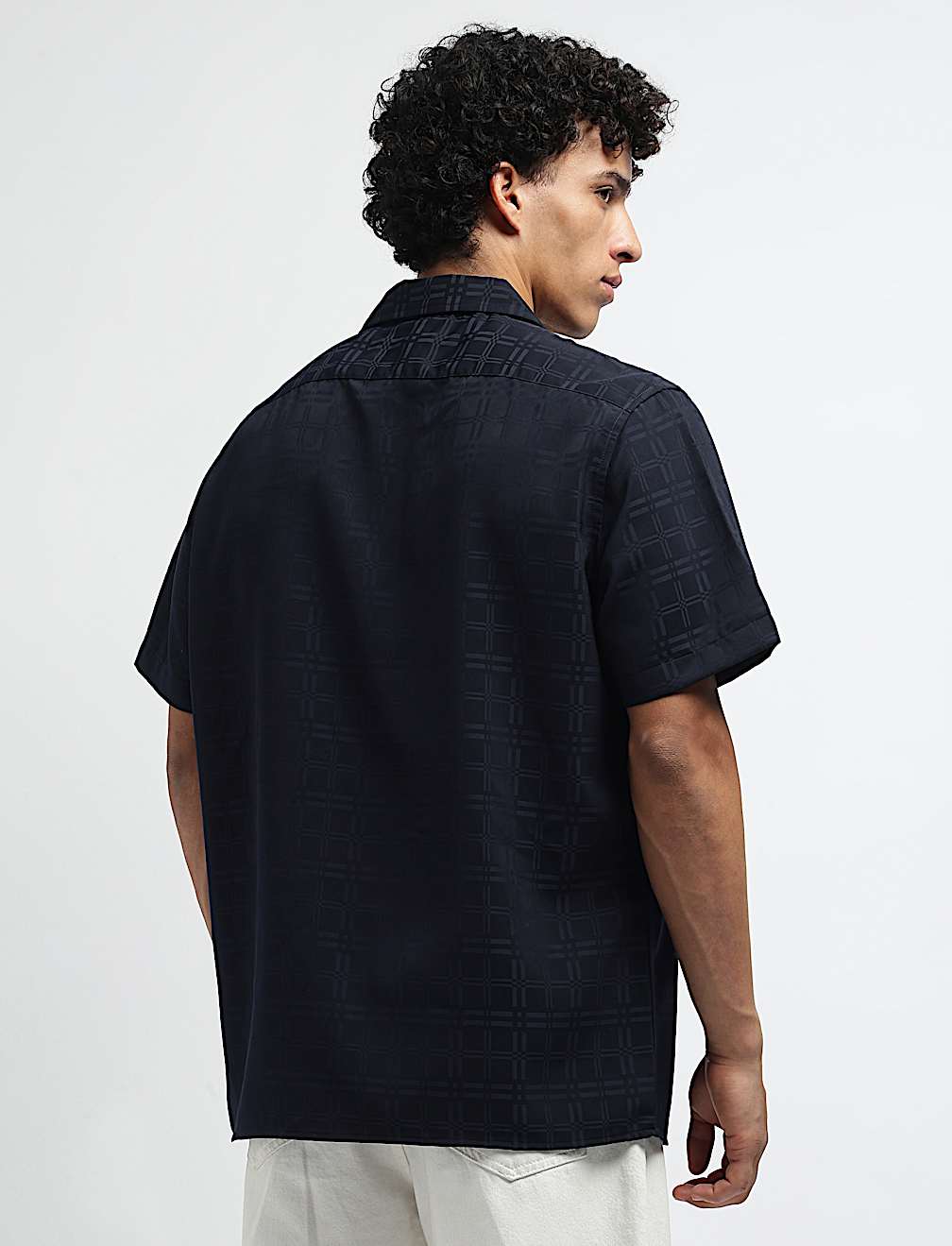 Relaxed Fit Resort Collar Checked Shirt
