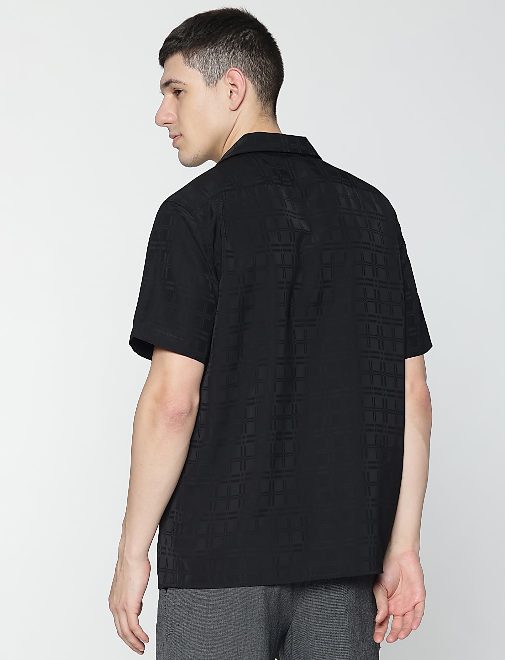 Relaxed Fit Resort Collar Checked Shirt
