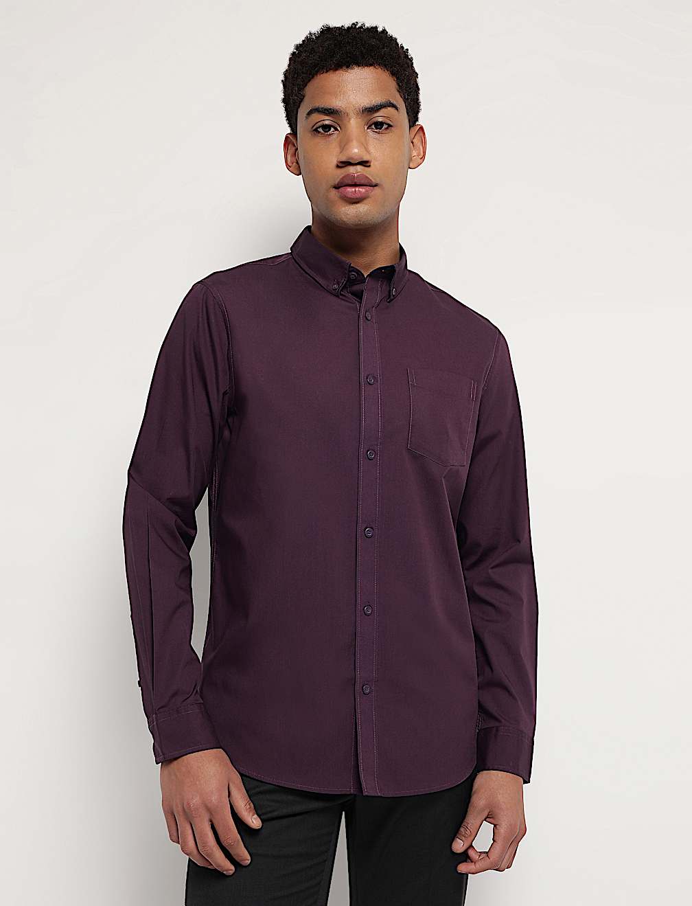 Pure Cotton Button Down Collar Shirt