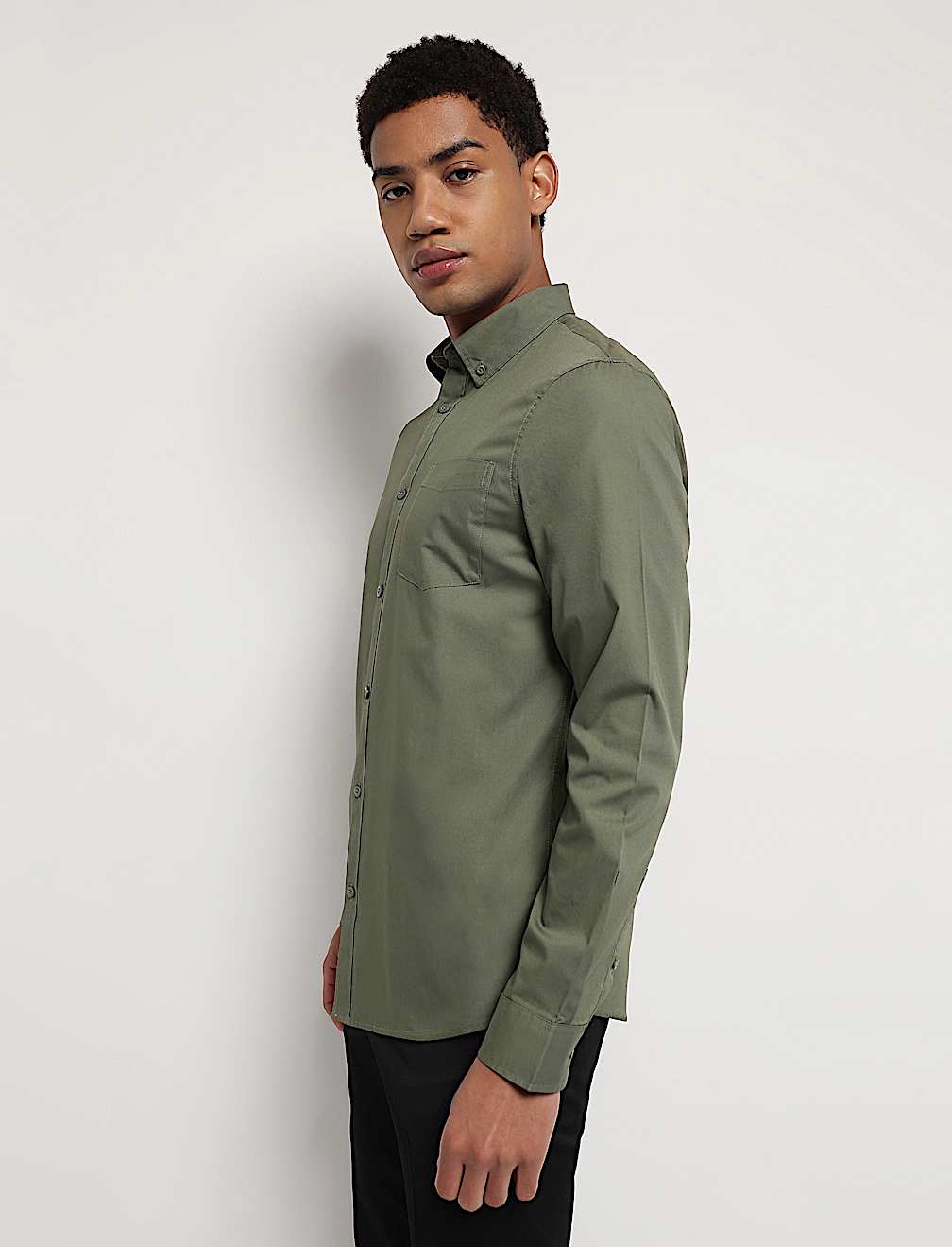 Pure Cotton Button Down Collar Shirt