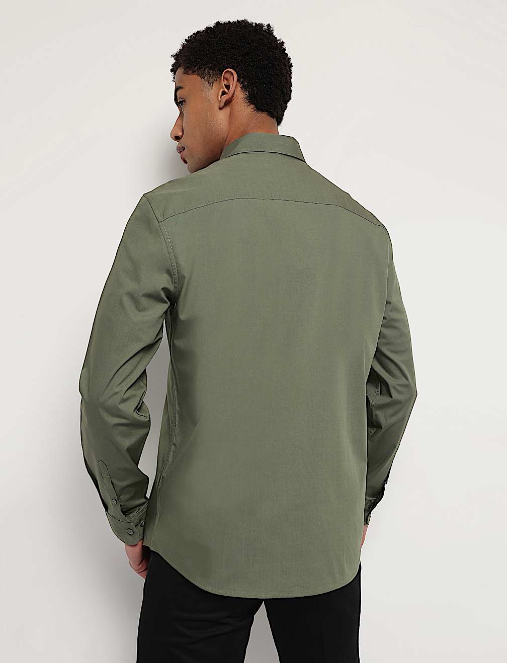 Pure Cotton Button Down Collar Shirt