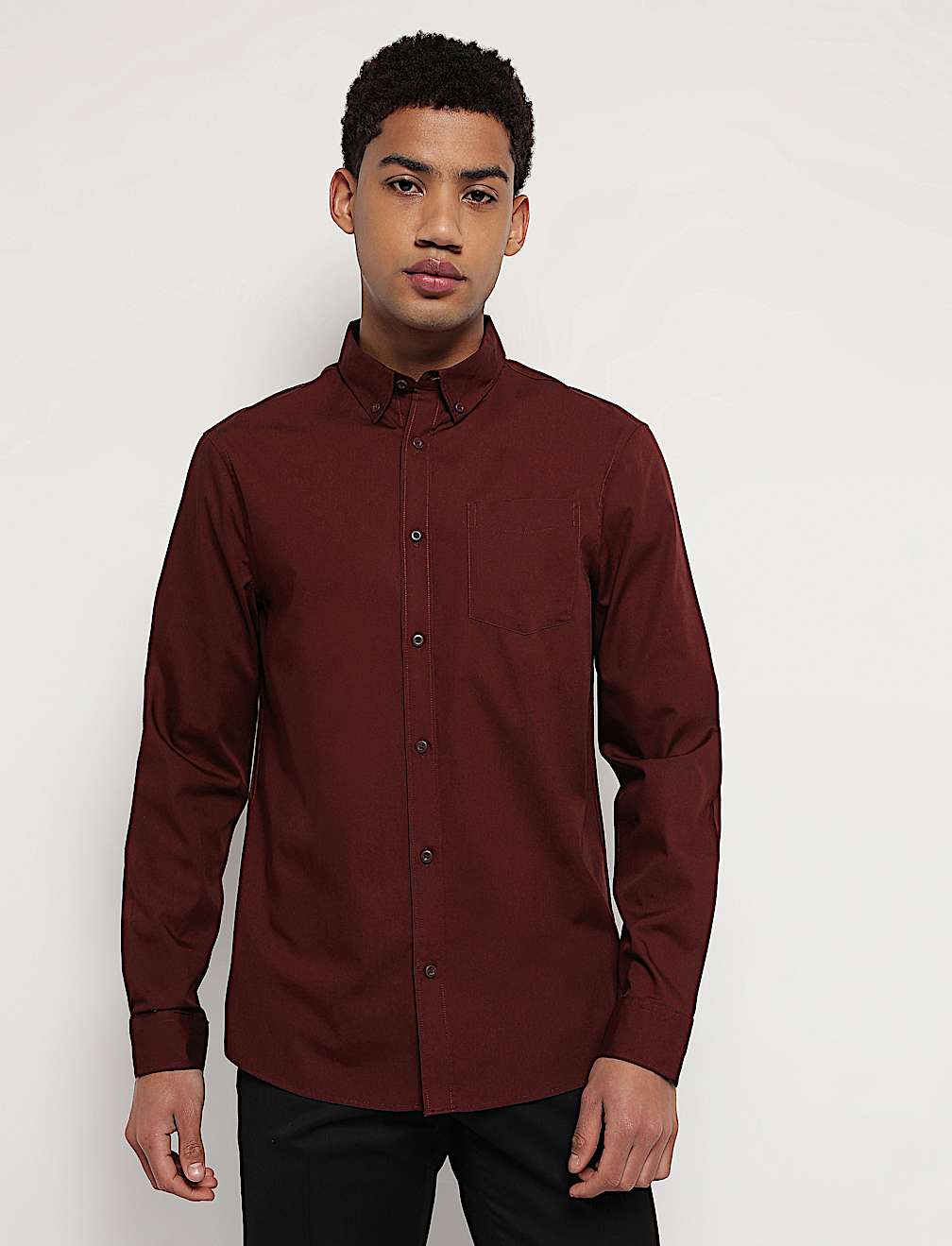 Pure Cotton Button Down Collar Shirt