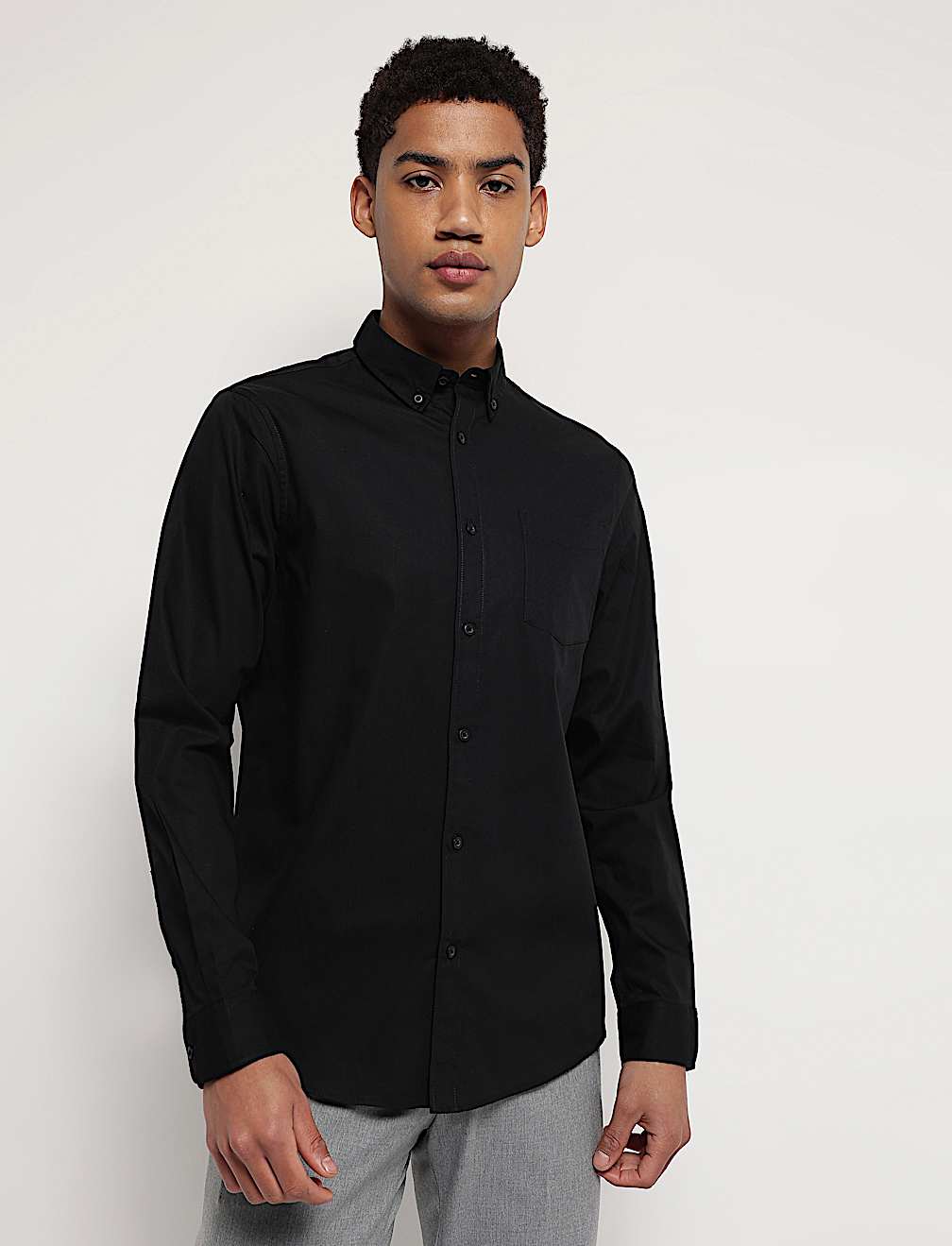 Pure Cotton Button Down Collar Shirt