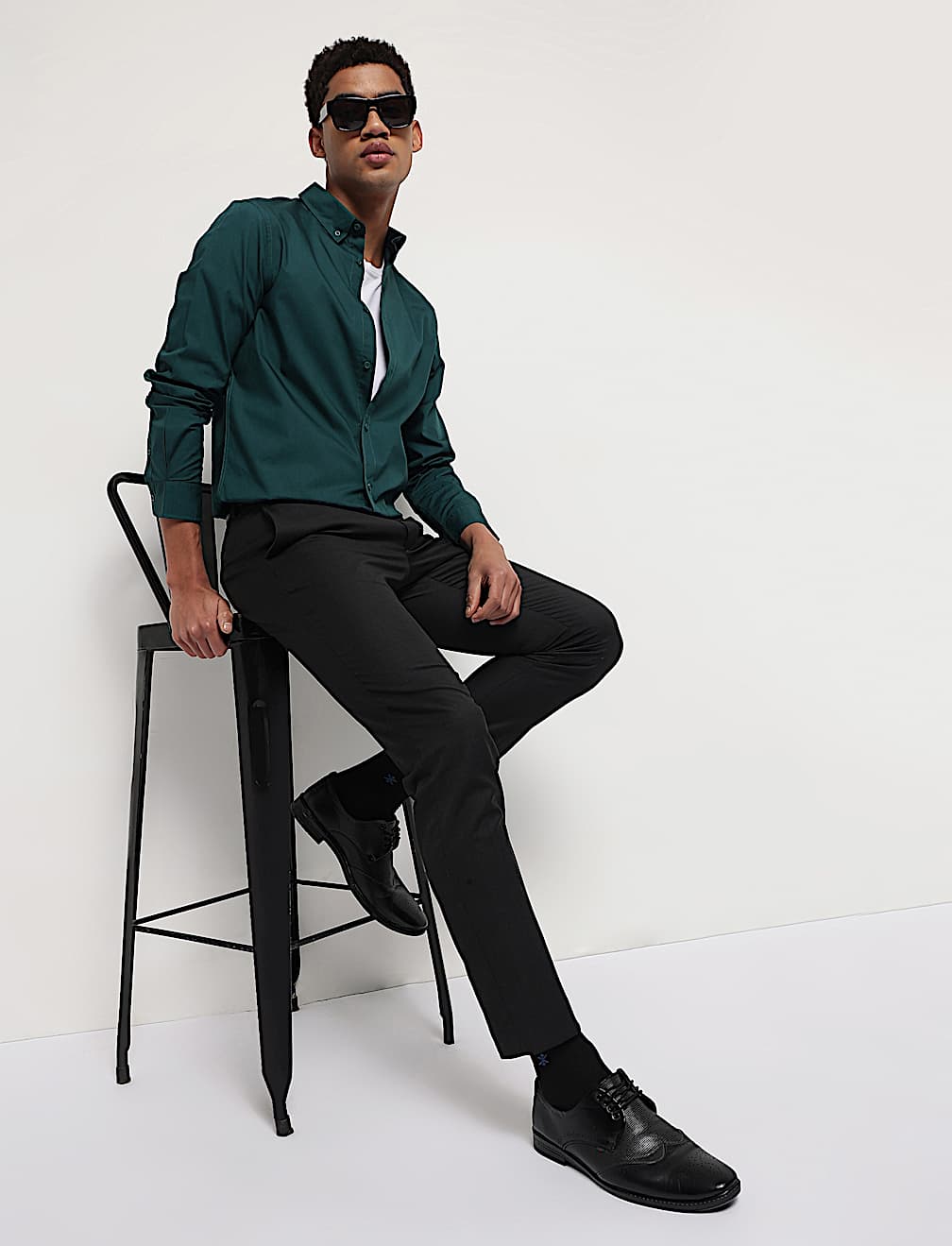 Pure Cotton Button Down Collar Shirt