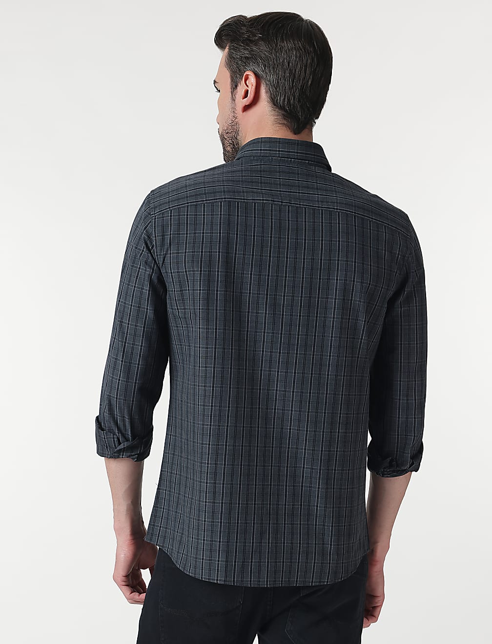 Pure Cotton Check Button Down Collar Shirt