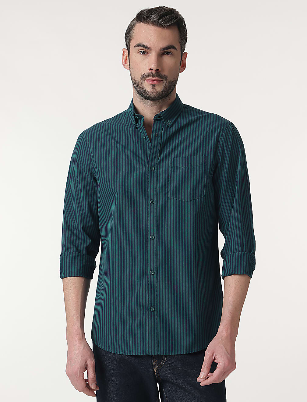 Pure Cotton Button Down Collar Shirt