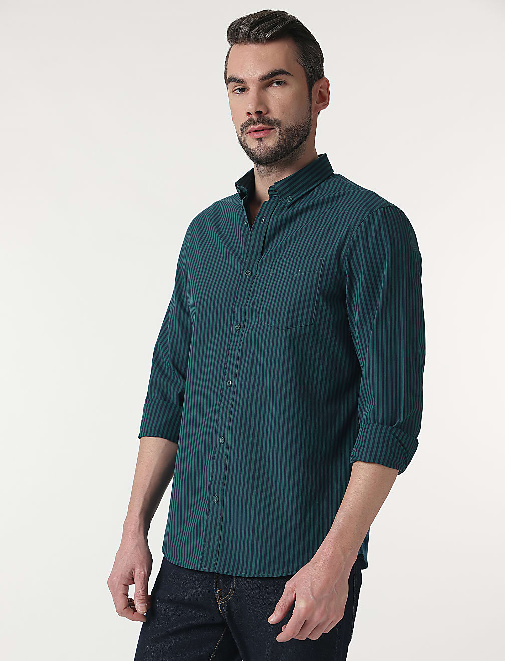 Pure Cotton Button Down Collar Shirt