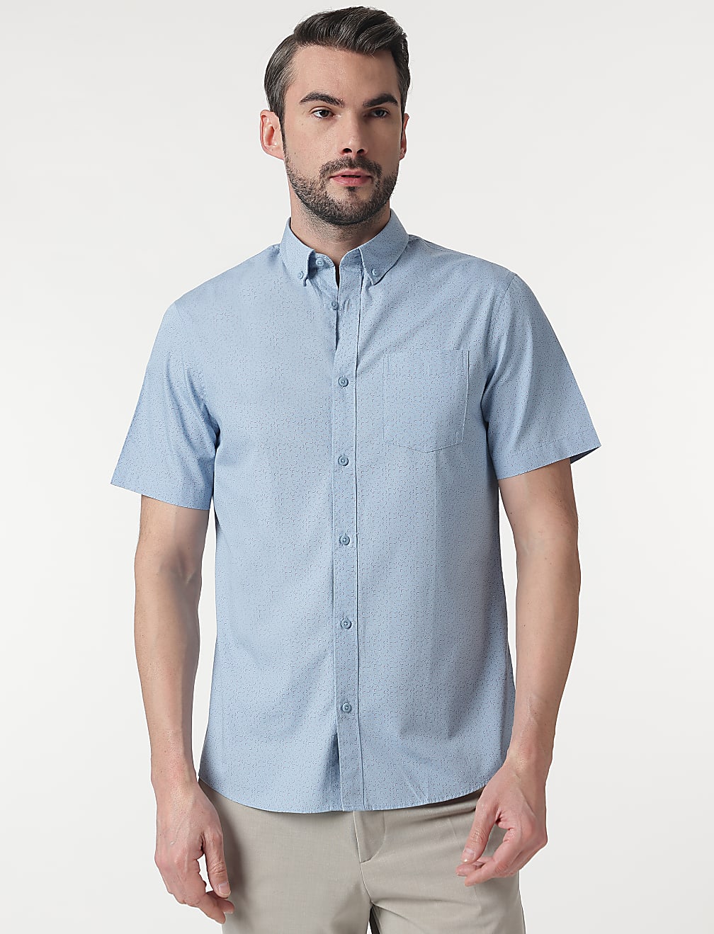 Pure Cotton Button Down Collar Shirt