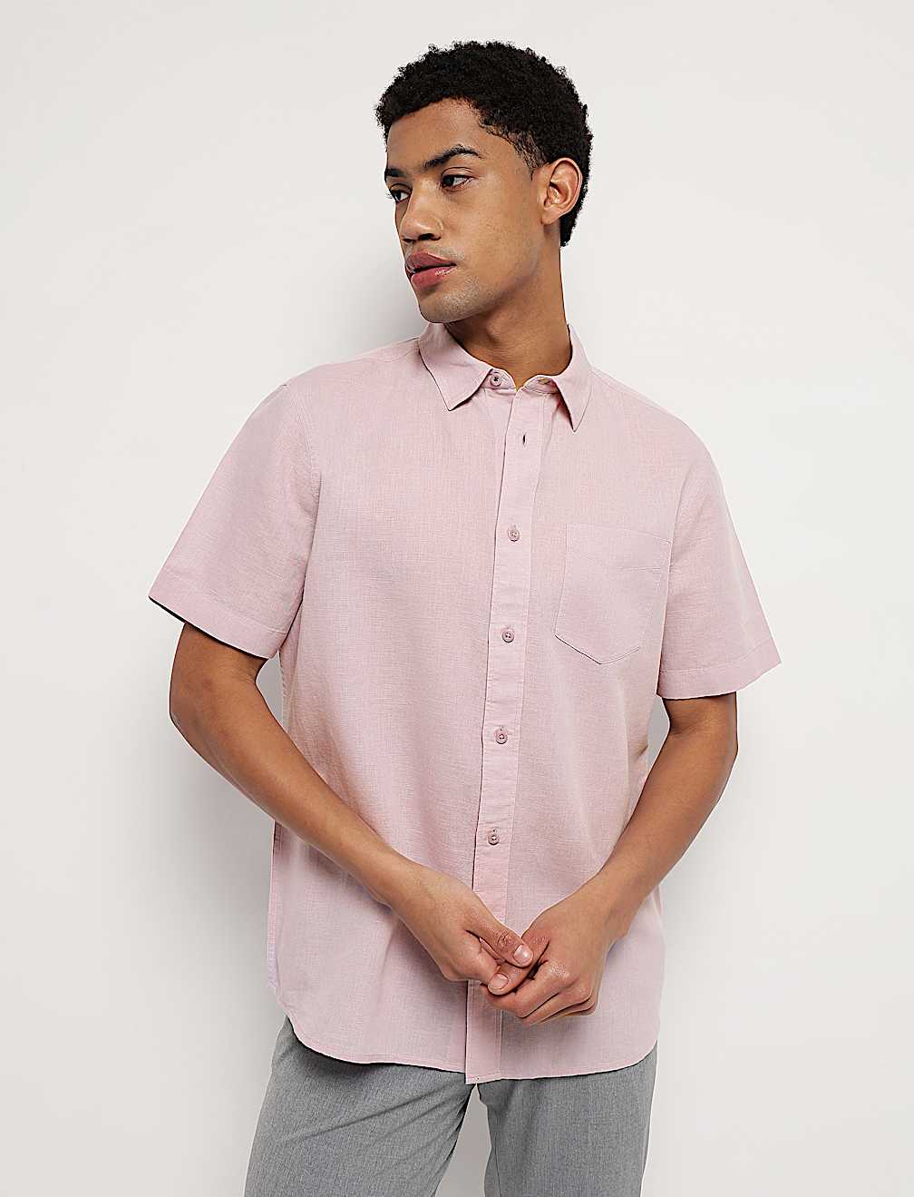 Linen Rich Relaxed Fit Shirt