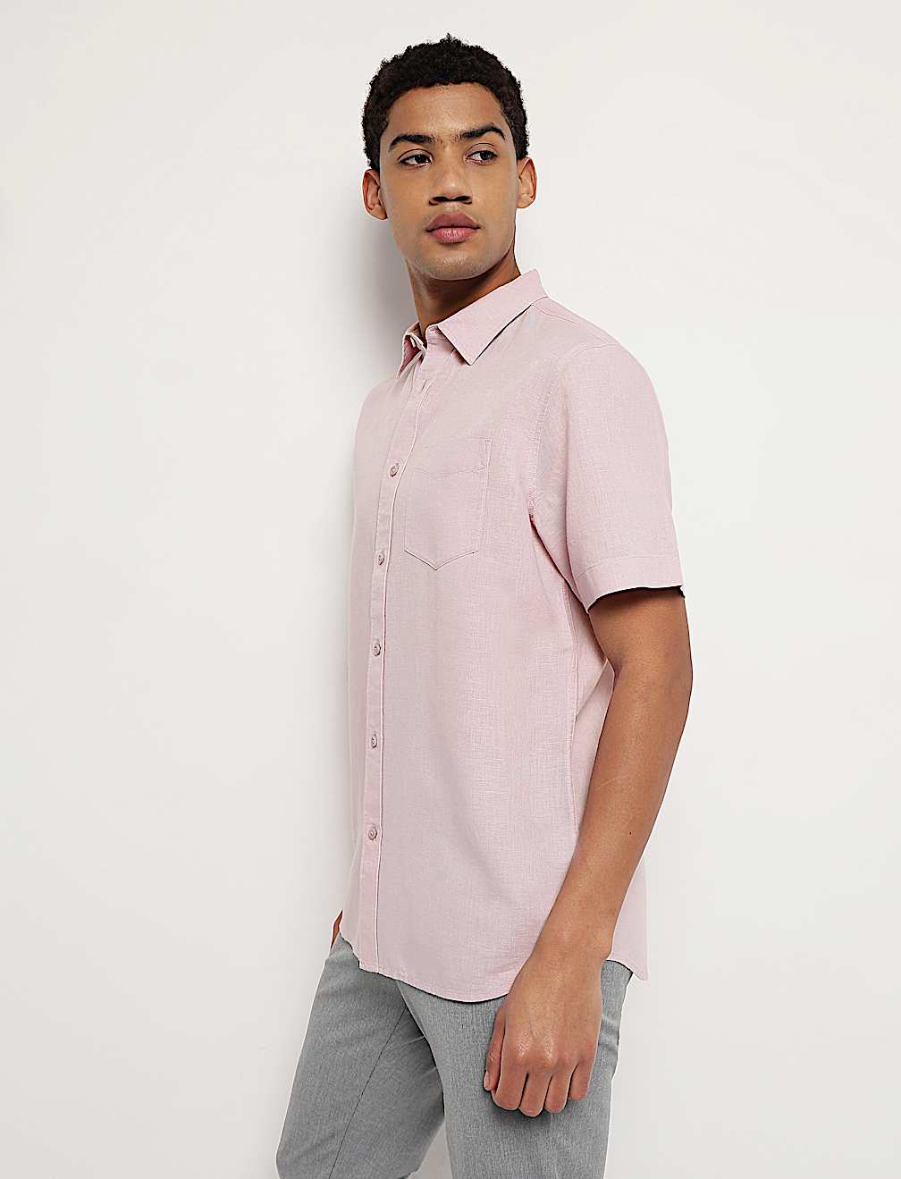 Linen Rich Relaxed Fit Shirt