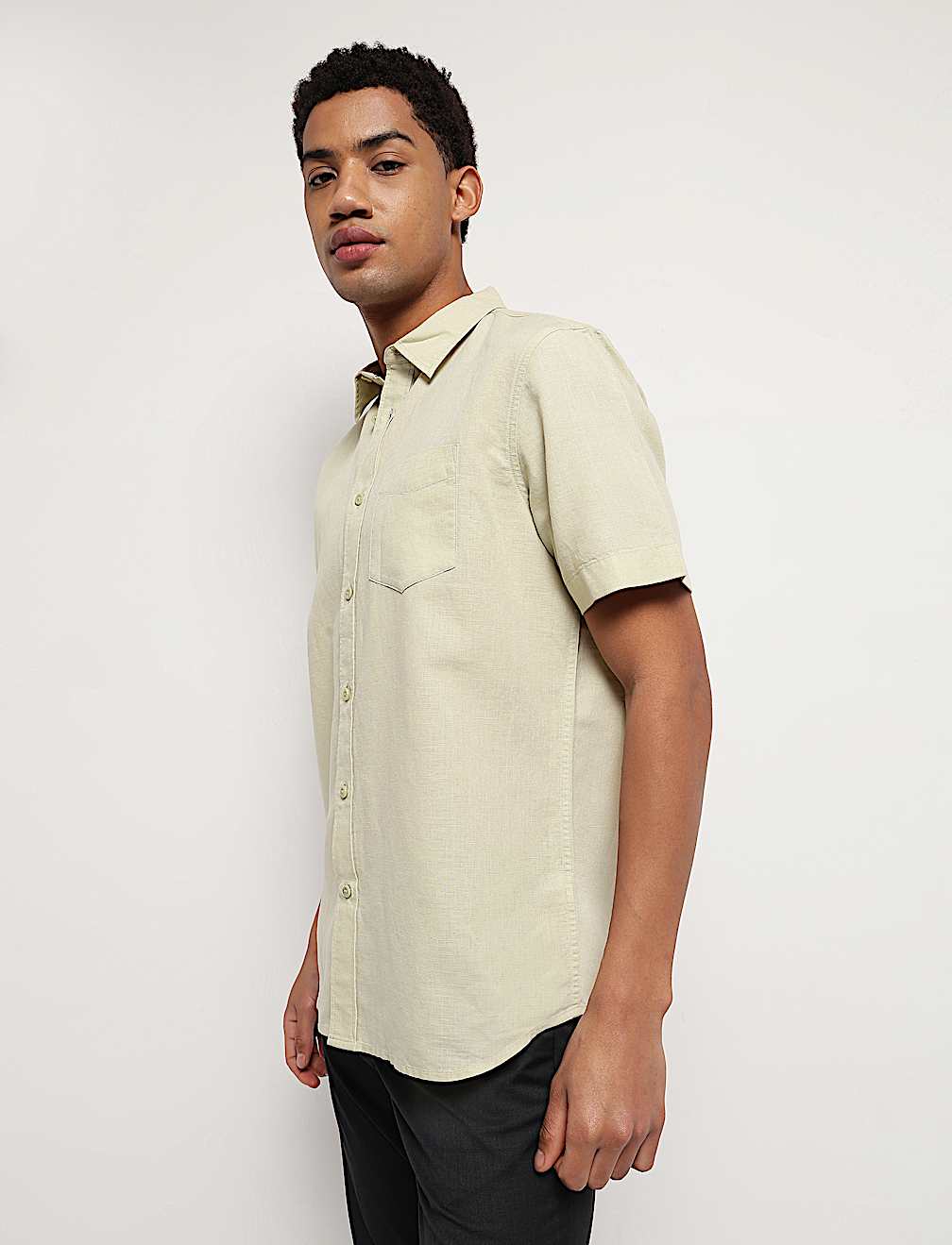 Linen Rich Relaxed Fit Shirt