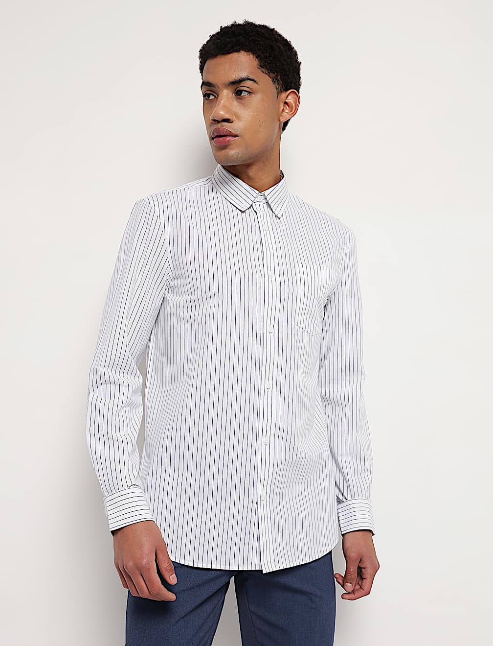 Pure Cotton Button Down Collar Shirt
