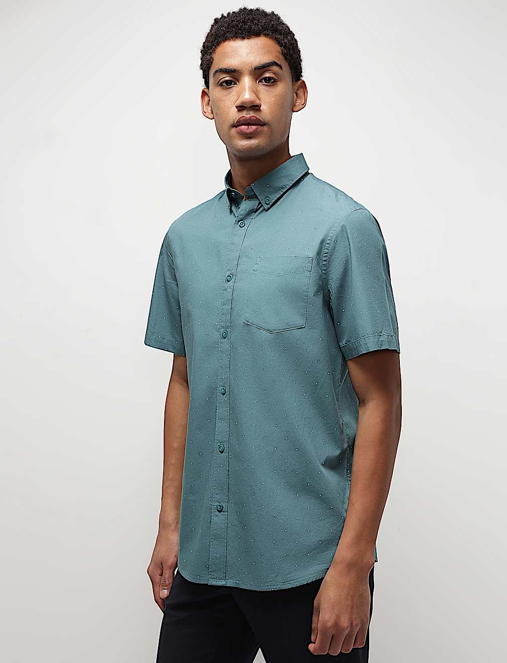 Pure Cotton Printed Half Sleeves Shirt