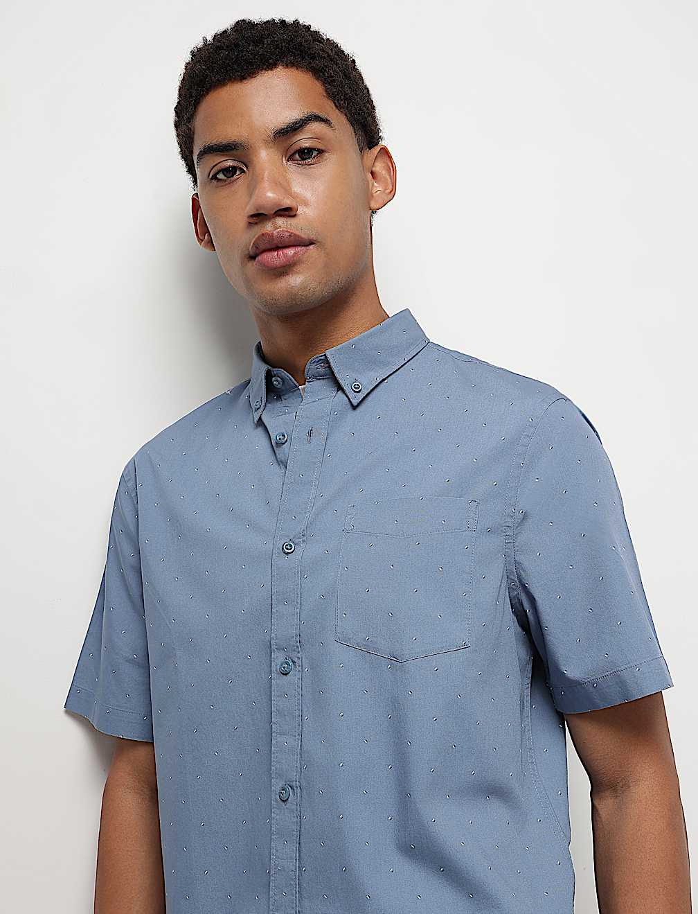 Pure Cotton Printed Half Sleeves Shirt