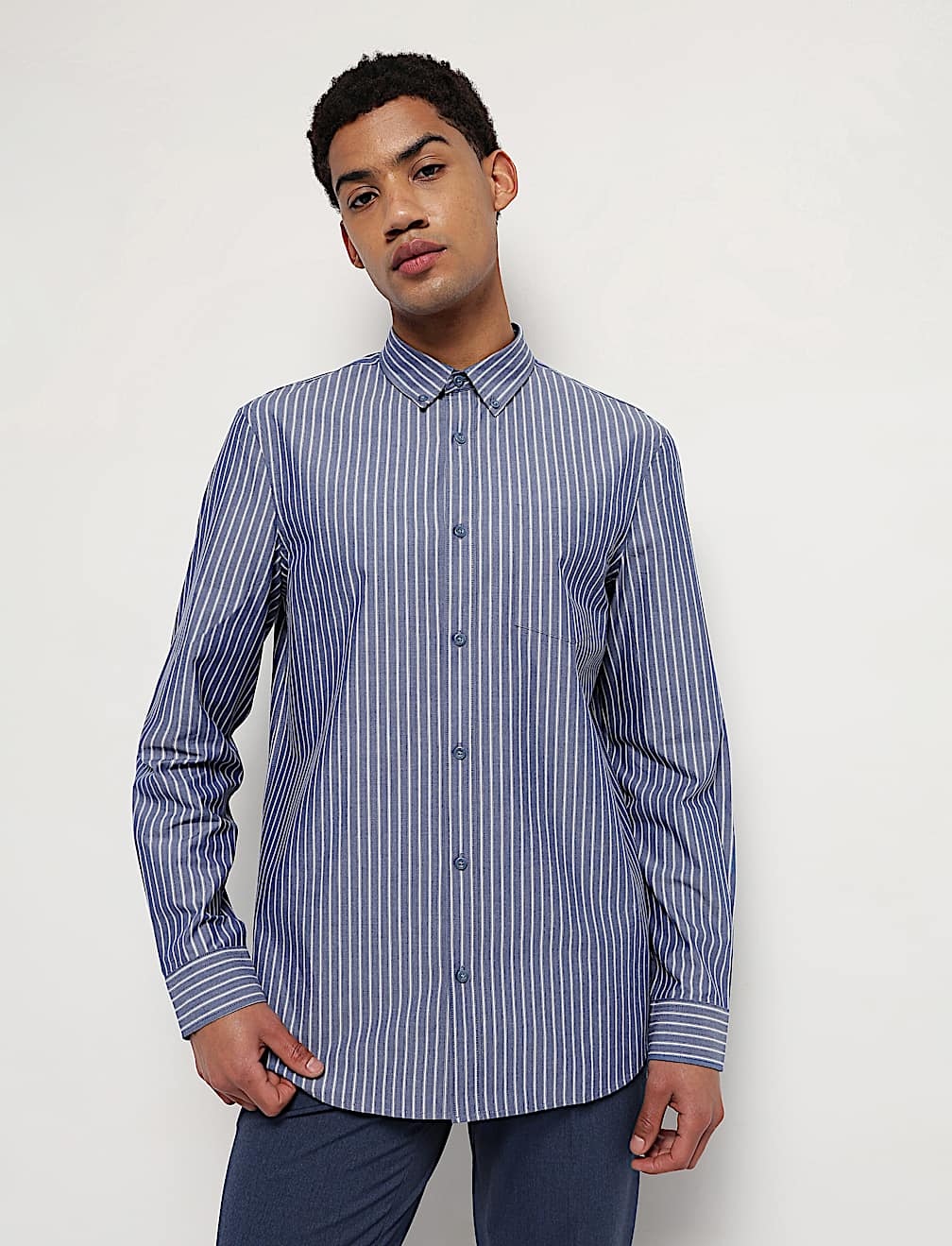 Pure Cotton Button Down Collar Shirt