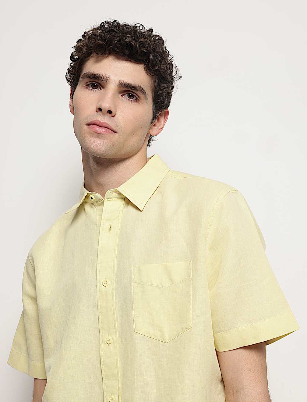 Linen Rich Short Sleeves Relaxed Fit Shirt