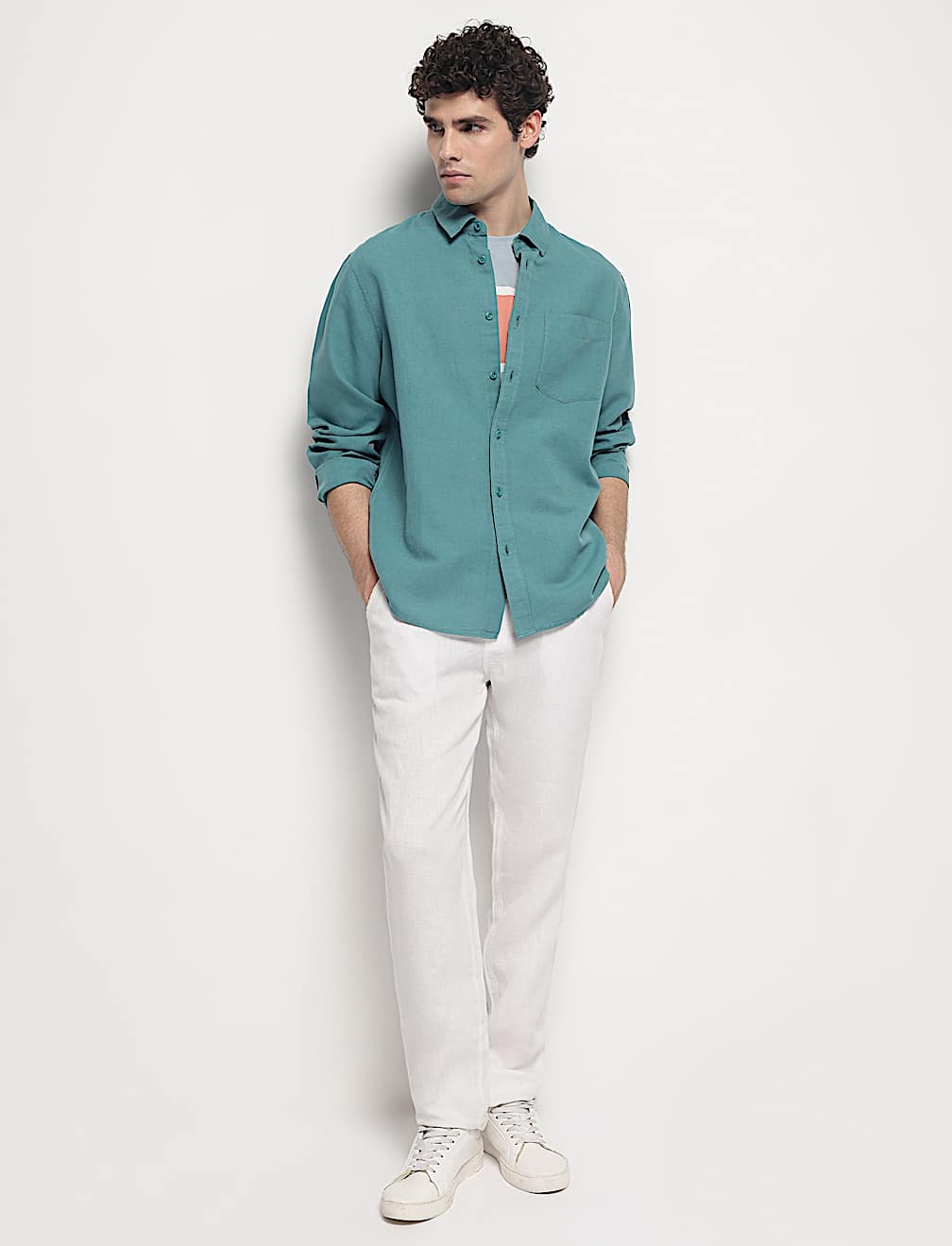 Linen Rich Relaxed Fit Shirt