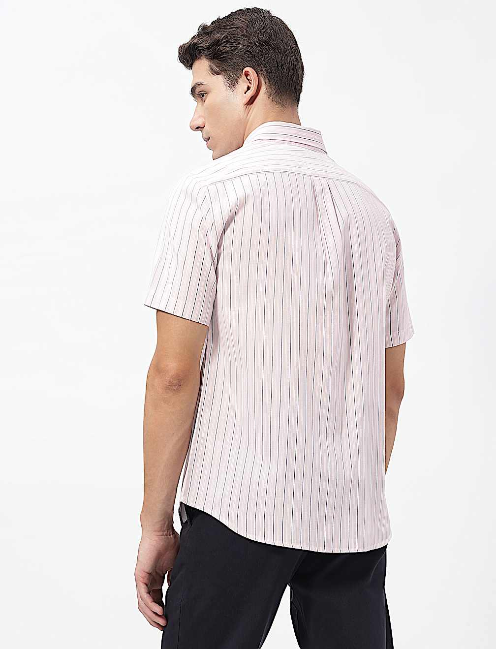 Pure Cotton Bengal Stripes Collared Shirt