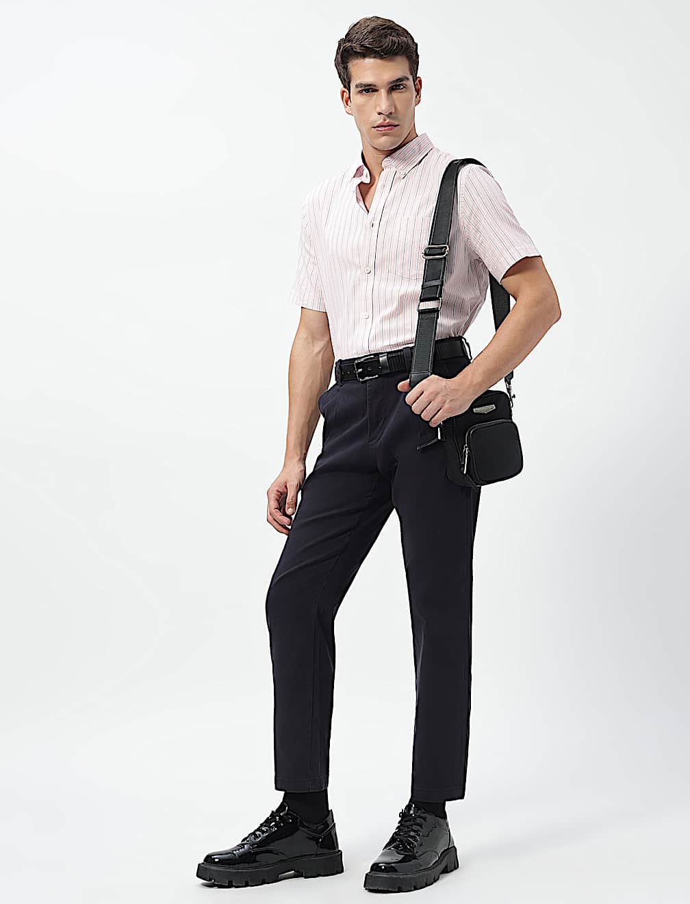 Pure Cotton Bengal Stripes Collared Shirt